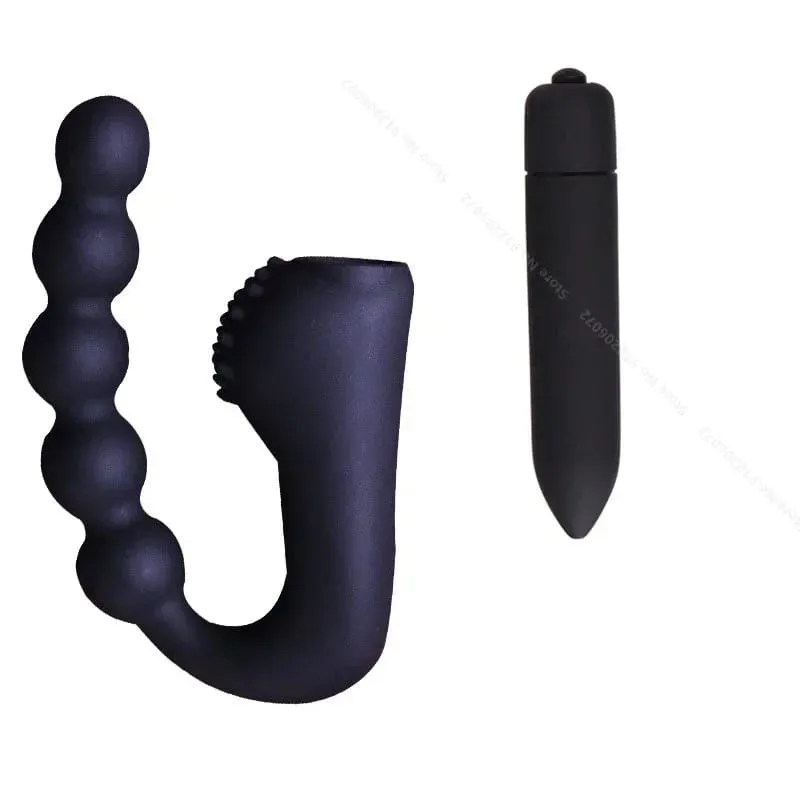 Beads Vibrating Prostate Massager Anal Plug Waterproof Motors 10 Speeds Stimulation Butt Anus Silicone Men Women Sex Toys