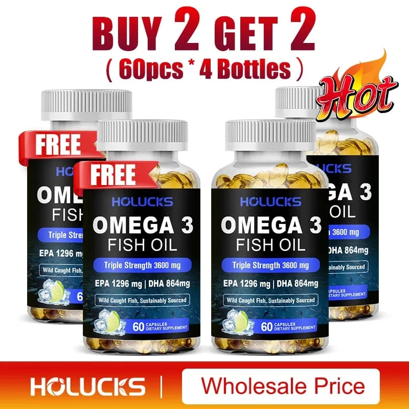 Omega 3 Fish Oil Supplement with EPA 1300mg DHA 900mg Support Heart & Brain Health Antioxidant Immune Energy Boost