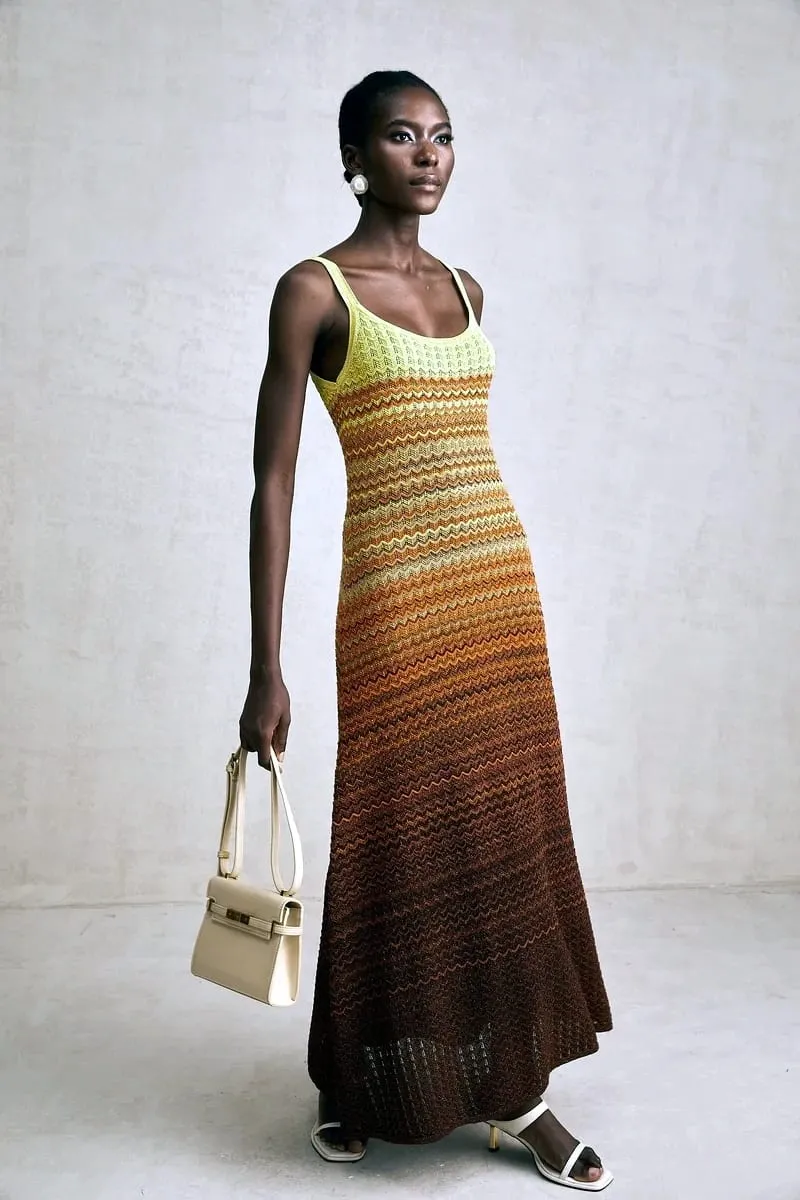 Luxus Marke Design Frauen Elegante Boho Afrikanische Goldene Pailletten Maxi Ärmellose Abend Party Urlaub Kleid Gestrickte Dame Kleidung