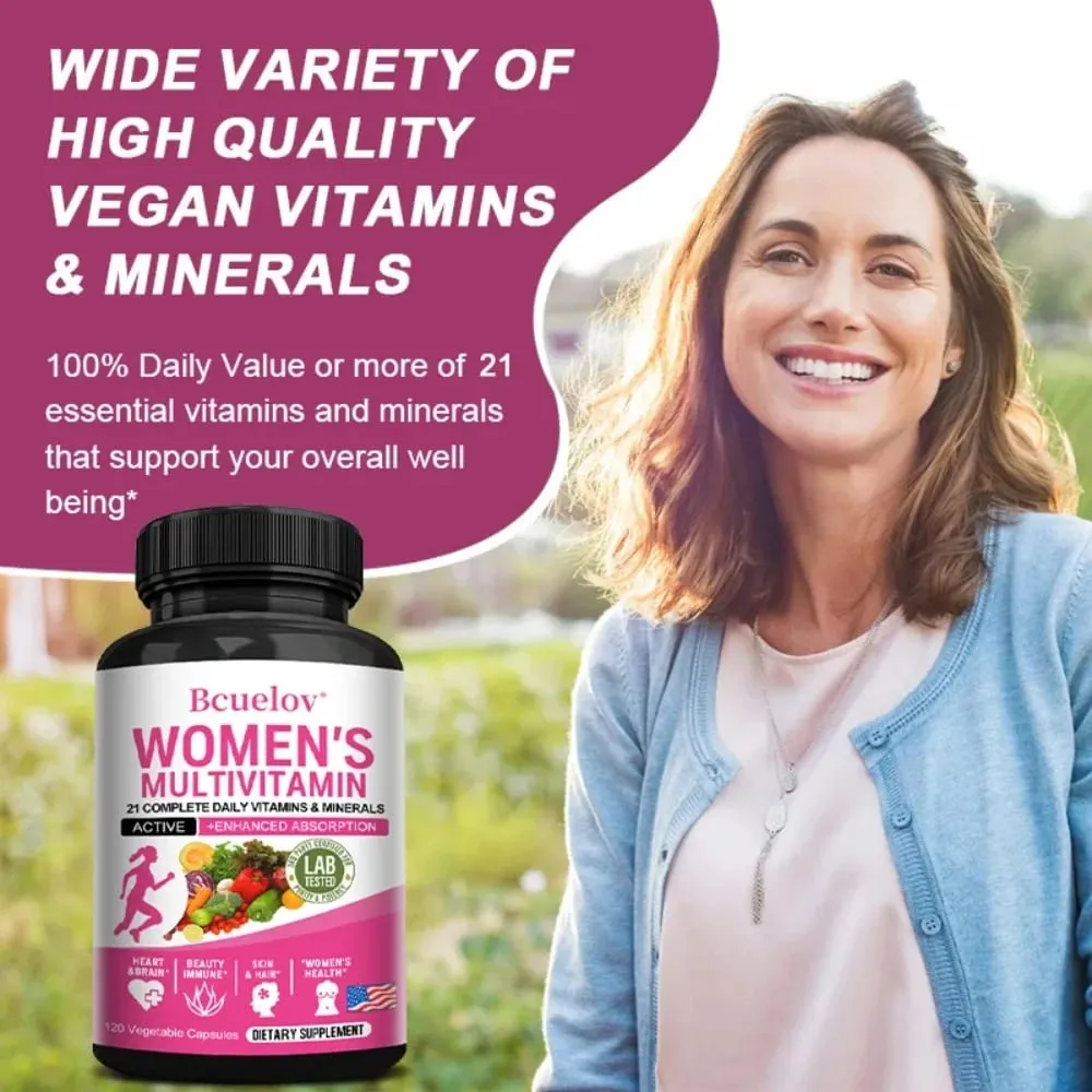 Multivitamin Minerals Capsules Zinc & Vitamin ACEDK Improve Immunity Healthy Hair & Skin & Nails for Women