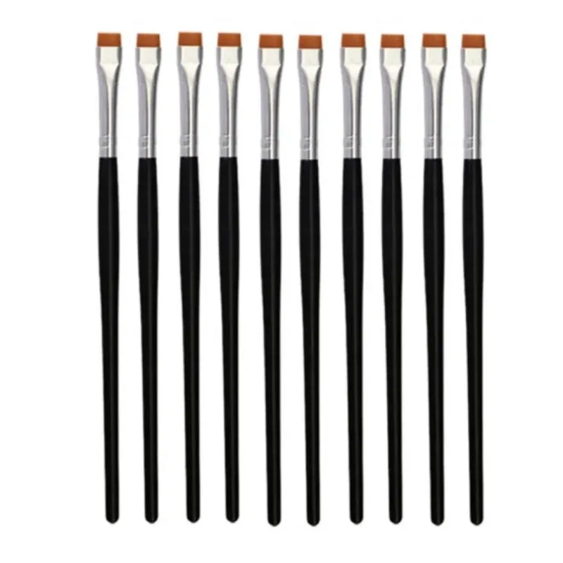 Wholesale 5/10/20PCS Flat Eyebrow Brush Ultrathin Eyebrows Makeup Brushes Eyeliner Brush Thin Eye Liner Brow Contour Brush Tools
