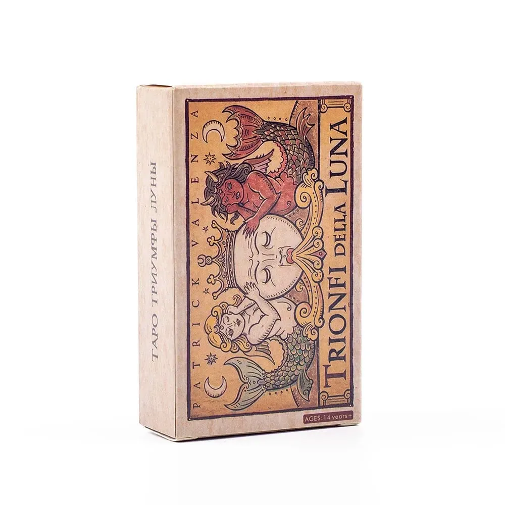 Trionfi Della Luna Tarot Cards Russian Visions 81Pcs Divination Fate Deck Board Game Card For Family Party 10.3*6Cm