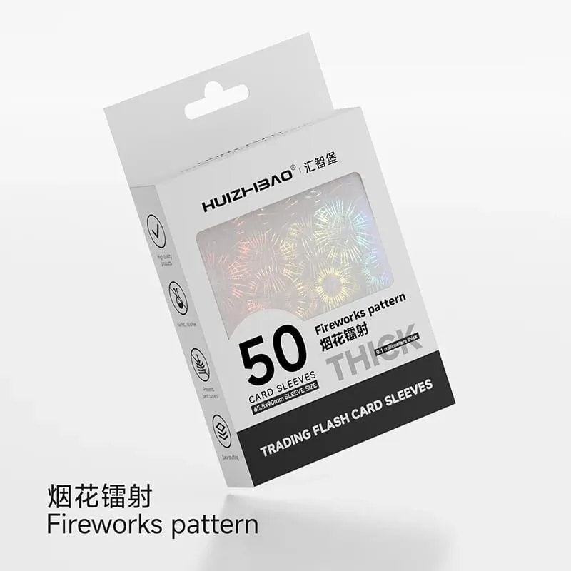 65.5×90mm Holographic Card Sleeves Colorful Transparent Card Protector for TCG Standard Sized/Japanese Sized Cards Cover
