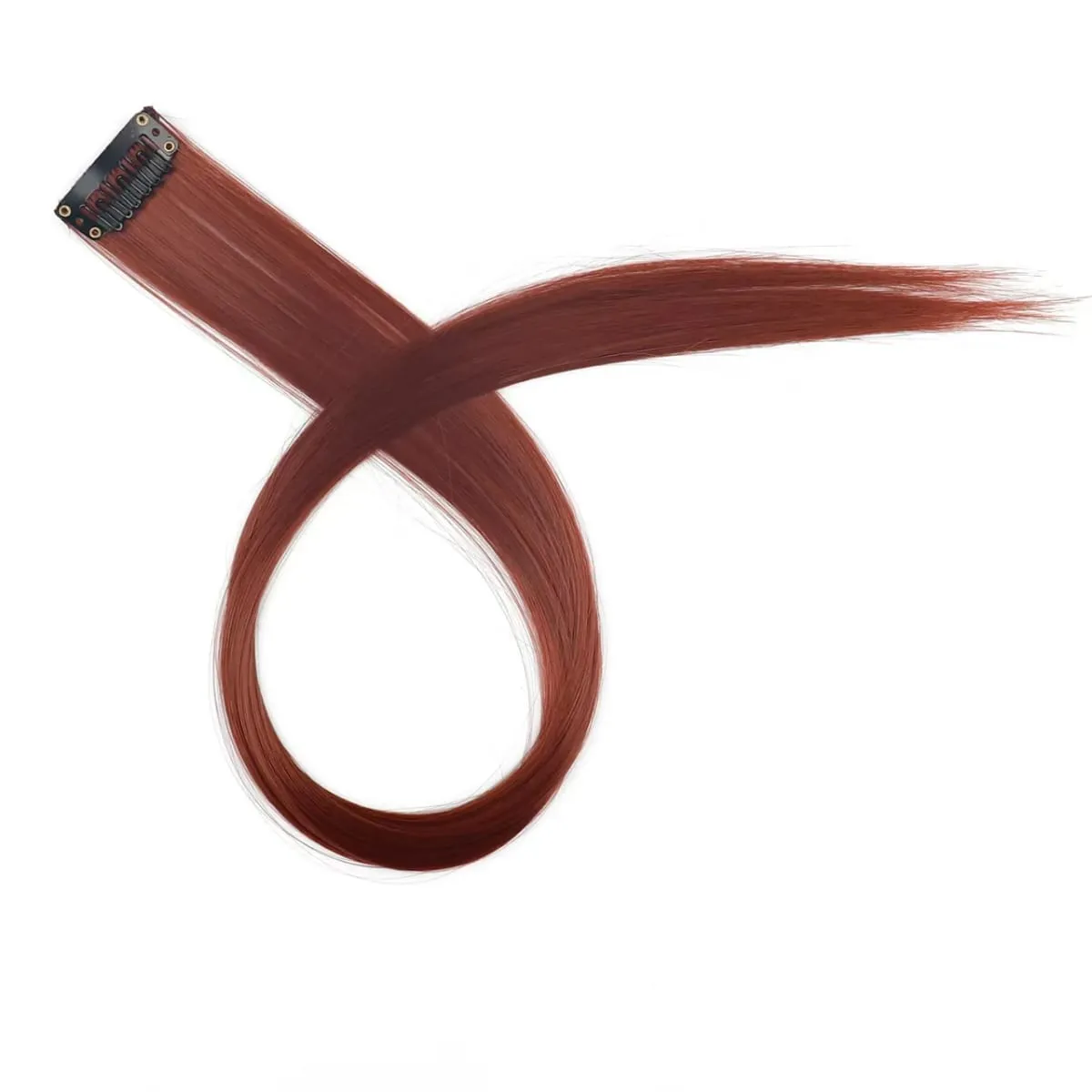 45cm Straight Clip‑on Synthetic Hair Pieces One‑Piece Bright Color Hair Extension Clips DIY Cosplay Hair Accessories