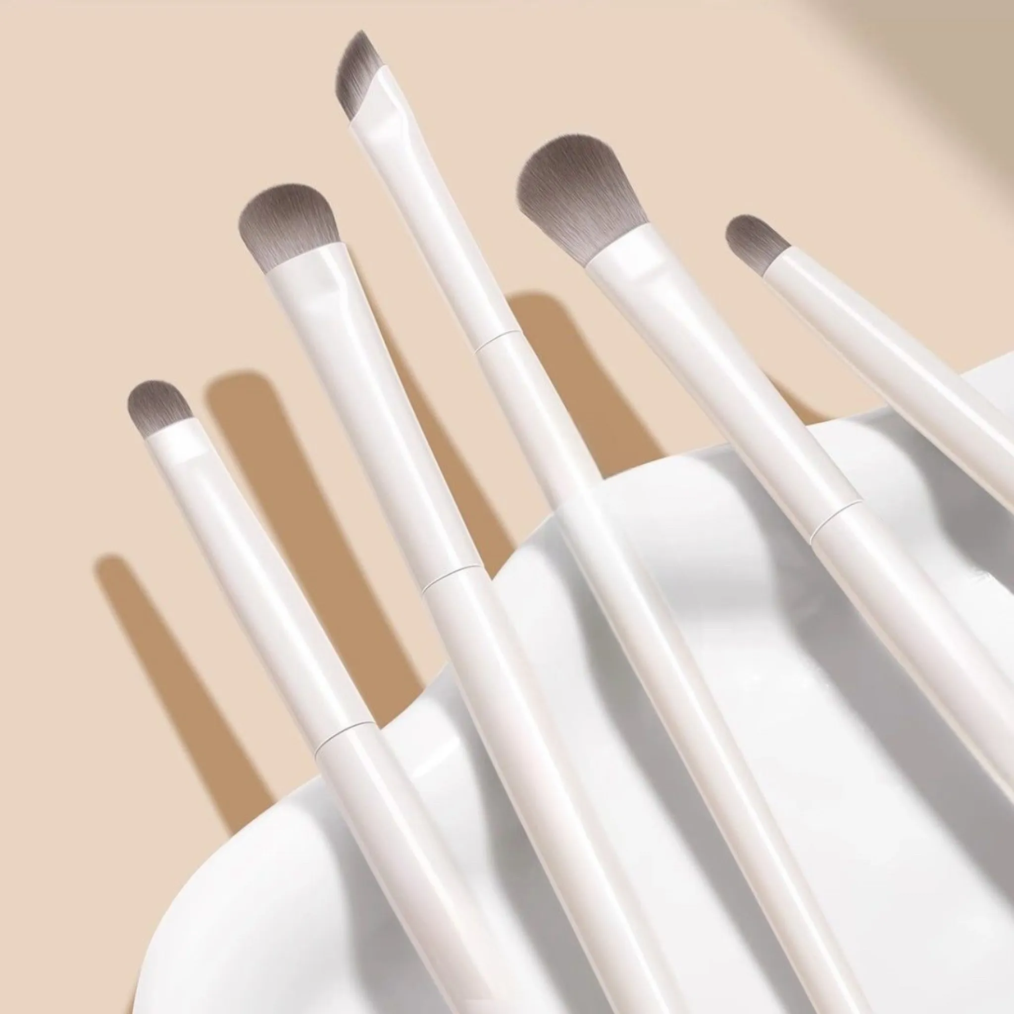 Eye Shadow Brush Set for Beginners Including Color Application Under-Eye Liner and Blending Detail Brushes