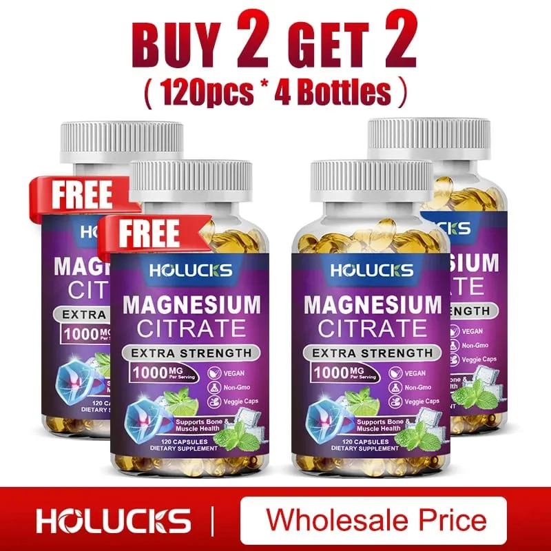 Buy 2 Get 2 Free! High Potency Magnesium Citrate Supplement