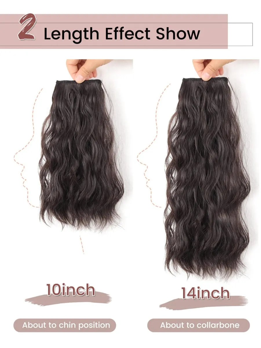 Synthetic Invisible Seamless Hair Pads Clip In One Piece Increase Hair Volume Hair Extensions Top Side Cover Hairpiece