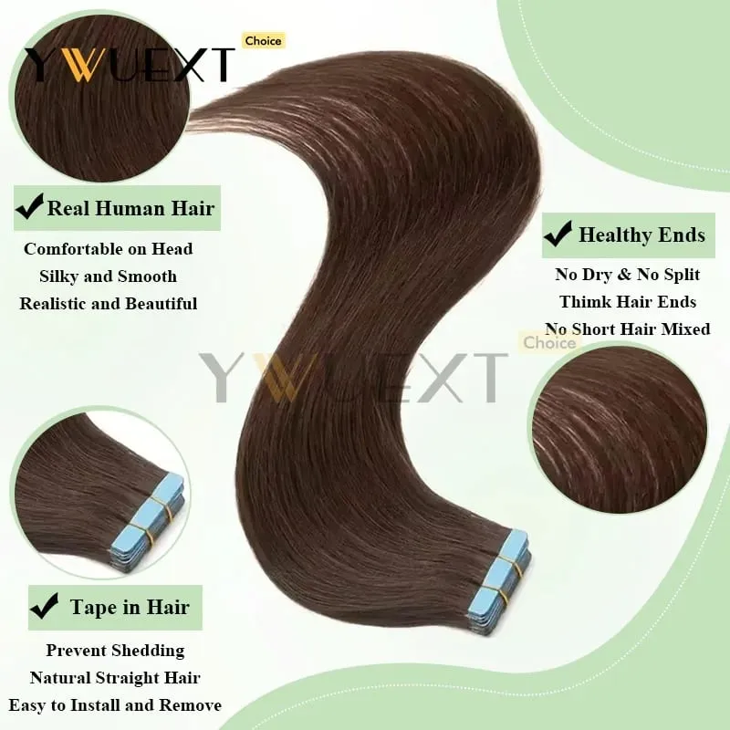 30G-50G Invisible Tape in Human Hair Extensions Machine Remy Natural Straight Hair 20pcs/pack Natural Look Hair Easy Application