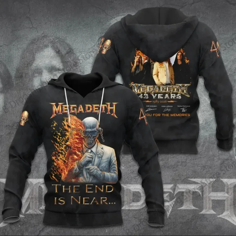 Metal Rock Band Megadeth 3d Print Hoodie Men Women Fashion Long Sleeve Hoodies Vintage Coat Men Sweatshirt Unisex Clothes NEW