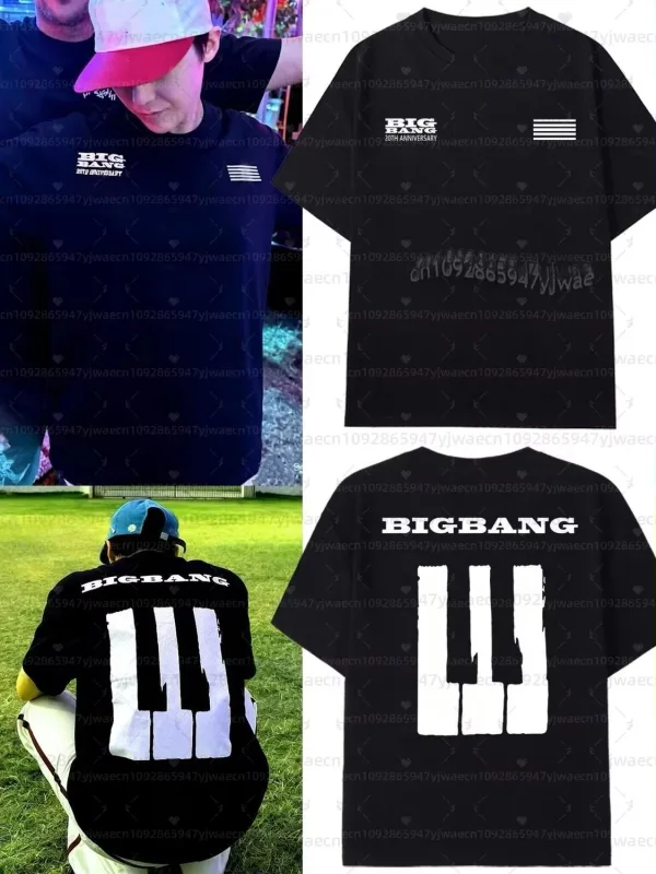 T-Shirt Bigbang 20th Anniversary Concert G-Dragon fans Manica corta Unisex donna Felpa traspirante T-Shirt assorbente uomo felpe con cappuccio