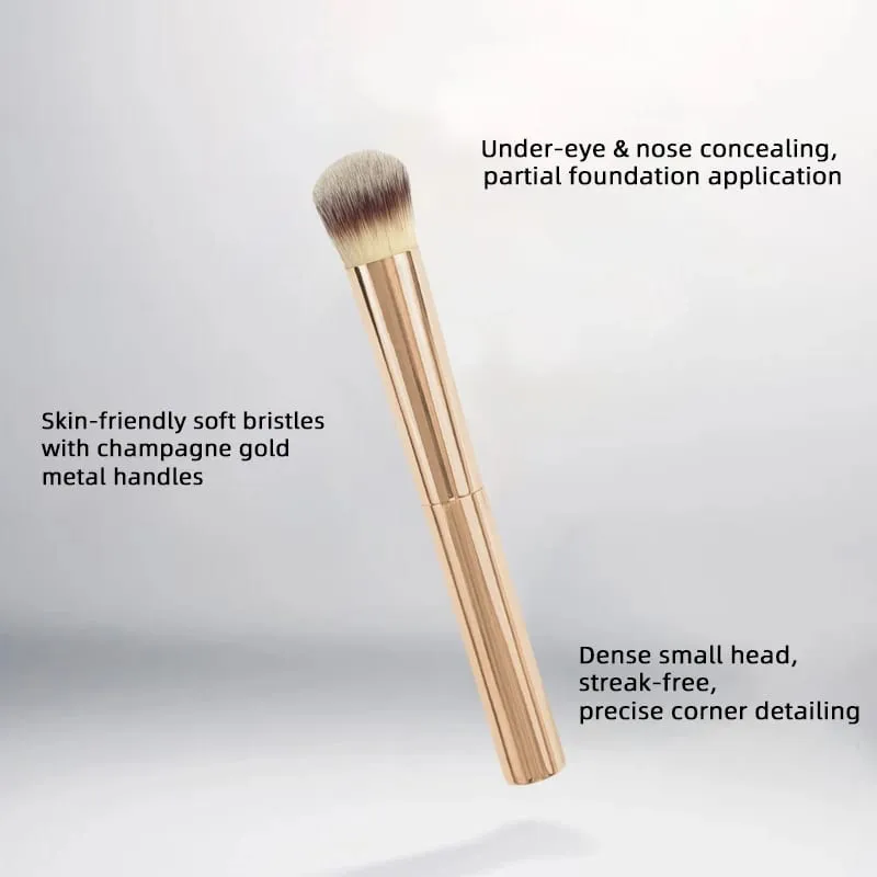 5 In 1 Travel Makeup Brush Set Soft Synthetic Bristles Face Eye Blush Shadow Brushes Portable Leather Pouch Gift Ready Cosmetic