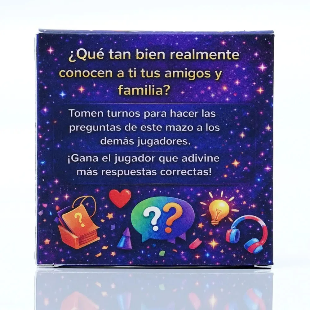 Español Mas Que Preguntas Juego de Cartas de Preguntas para Amigos Familia y Parejas Juego de Mesa Conversacional