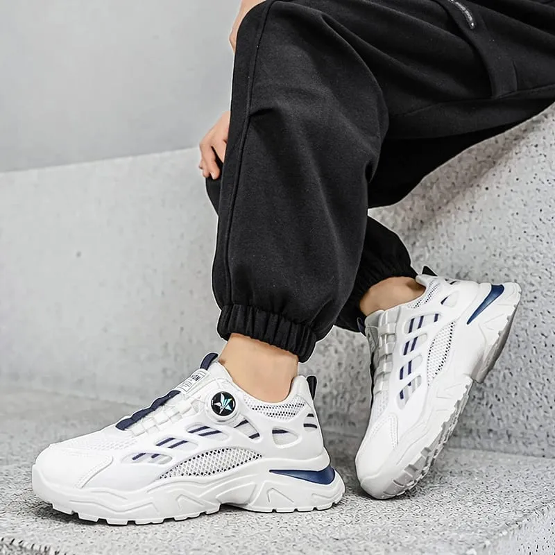 Men's Summer Breathable Sneakers Versatile Dad Shoes Casual Footwear New Student 2026 Rotate the Button