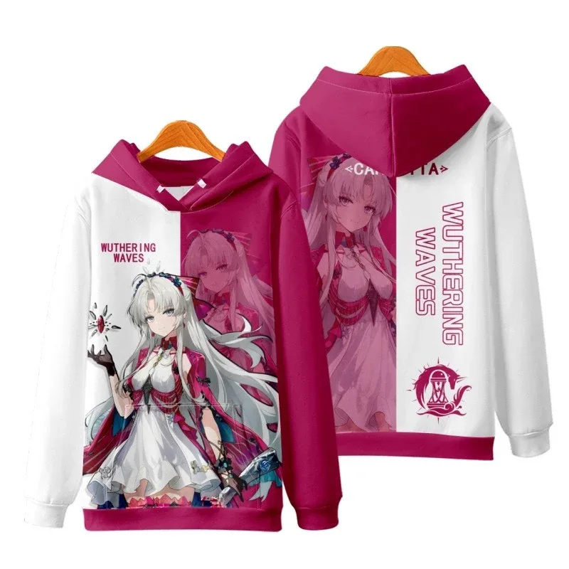 Game Wuthering Waves All Role Playing 3D Hoodies Sweatshirts Fashion Men's Anime Pullover Autumn/Winter Outdoor Casual Tracksuit