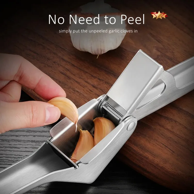 Crane-beak Shape Press Ultra Thick 304 Stainless Steel Wasabi Crusher 19.2cm Ergonomic Handle Kitchen Paste and Juice Maker