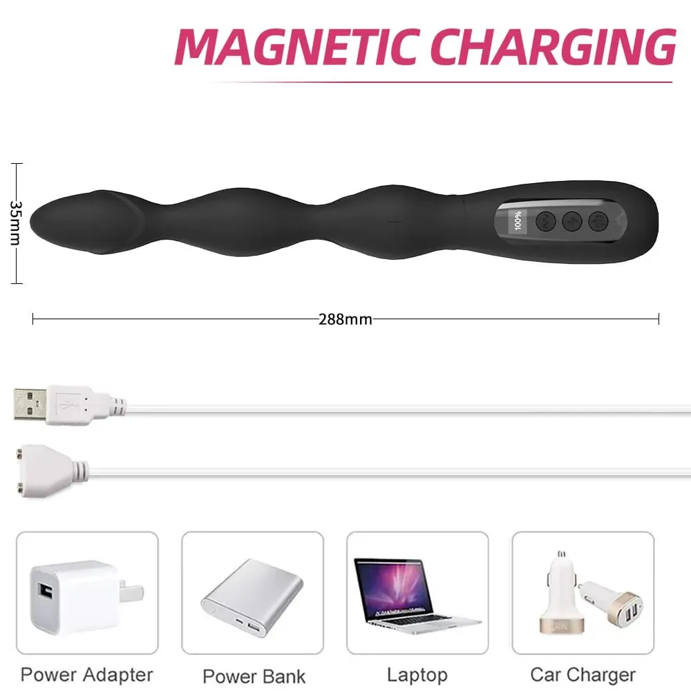 Anal Plug Electric Shock Prostate Massager Intelligent Heating Butt Plug Female Masturbator Anal Bead Erotic Sex Toys for Couple