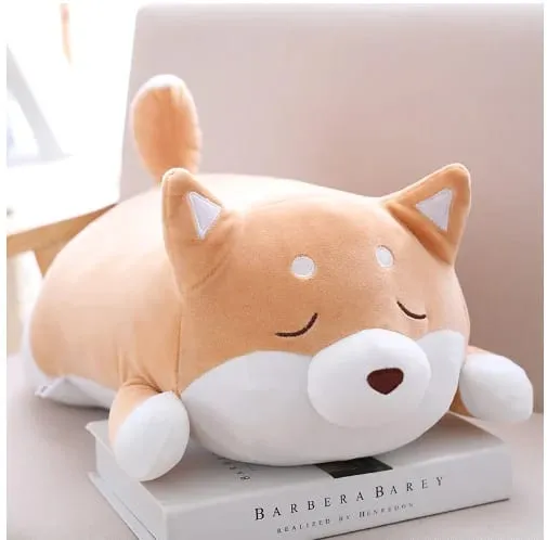 50cm Soft Stuffed Animal Plushies Lying Sleep Dog Hug Pillows Bedroom Kwaii Cute Doll For Kids Gift