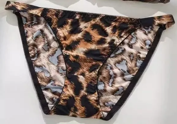 French Style Front Fastening Bra Thin Strap Triangle Cup Leopard Print Sensual Back Design Lightweight Small Bust BANERDANNI
