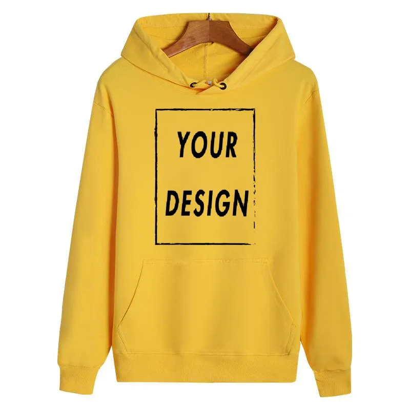 300g pure cotton hoodie custom design personalized logo long sleeved new men's and women's universal large casual sports sweat