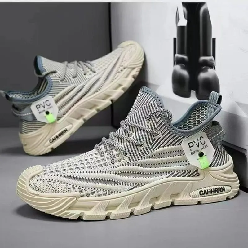 Men's Sports Shoes Breathable Mesh Thin White Shoes for Boys and Students Lightweight Casual Soft Soled Outdoor Running Shoes