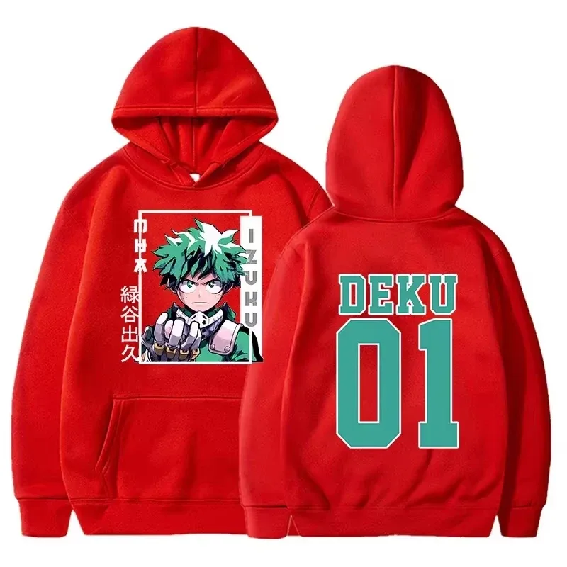 My Hero Academia Hoodie Deku Anime Streetwear Graphic Print Unisex Men Women Oversized Casual Sweatshirts Long Sleeve