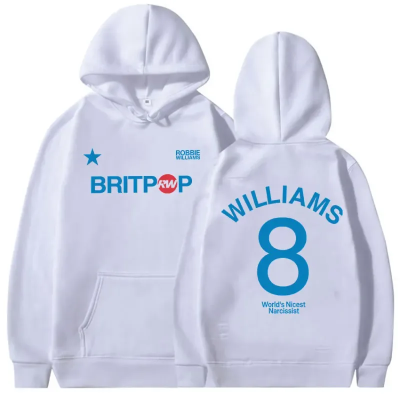 Robbie Williams Britprwp 8 Tour 2025 Print Hoodie Men's Hip Hop Fleece Pullover Sweatshirt Casual Long Sleeve Oversized Hoodies