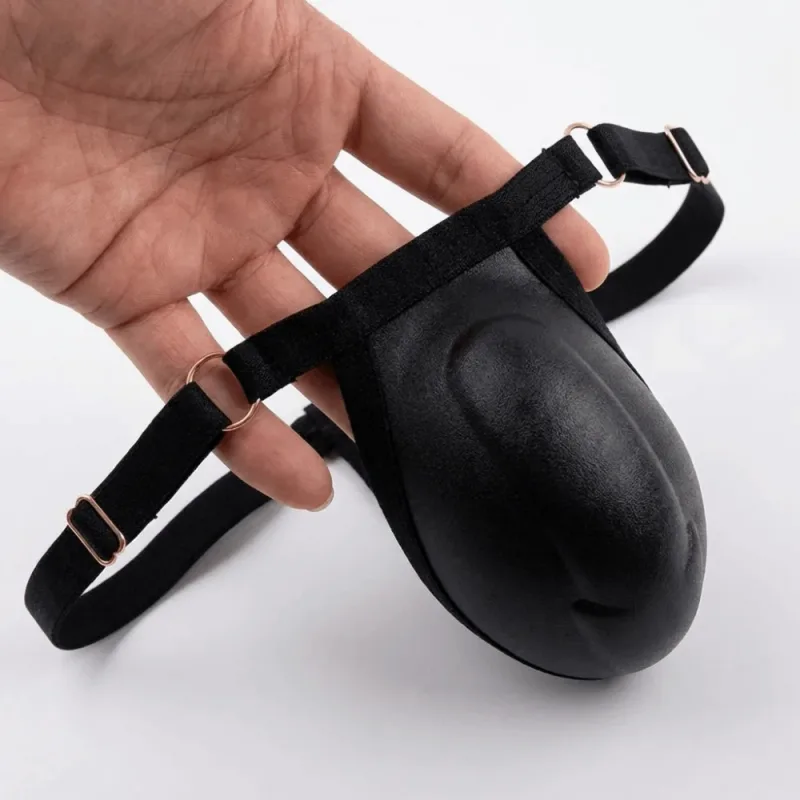 Tangas con almohadilla de esponja y espalda en T para hombre, calzoncillos acolchados frontales ajustables en 3D, ropa moldeadora de cintura baja sin costuras, accesorios para bragas — image 4