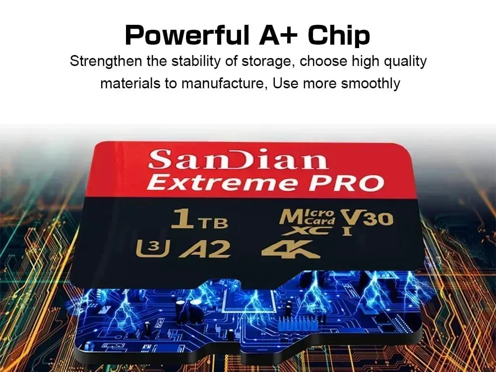 クラス 10 U3 V30 防水メモリ SD カード USB アダプタ付き 128GB 512GB 高速マイクロ TF/SD カード電話ラップトップカメラ用