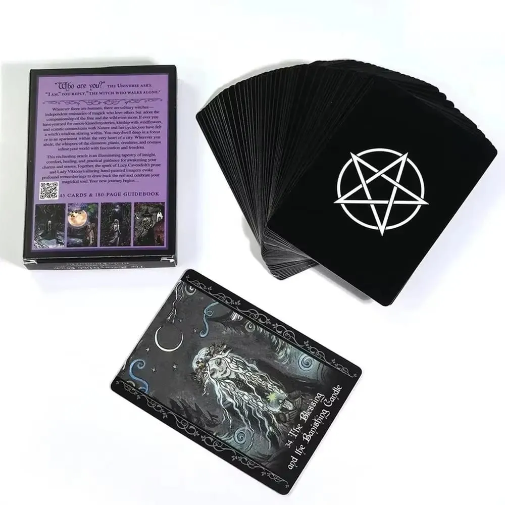 Solitary Witch Oracle Tarot Card for Beginners English Party Family Gatherings Fate Divination Prophecy Card Board Games Toy