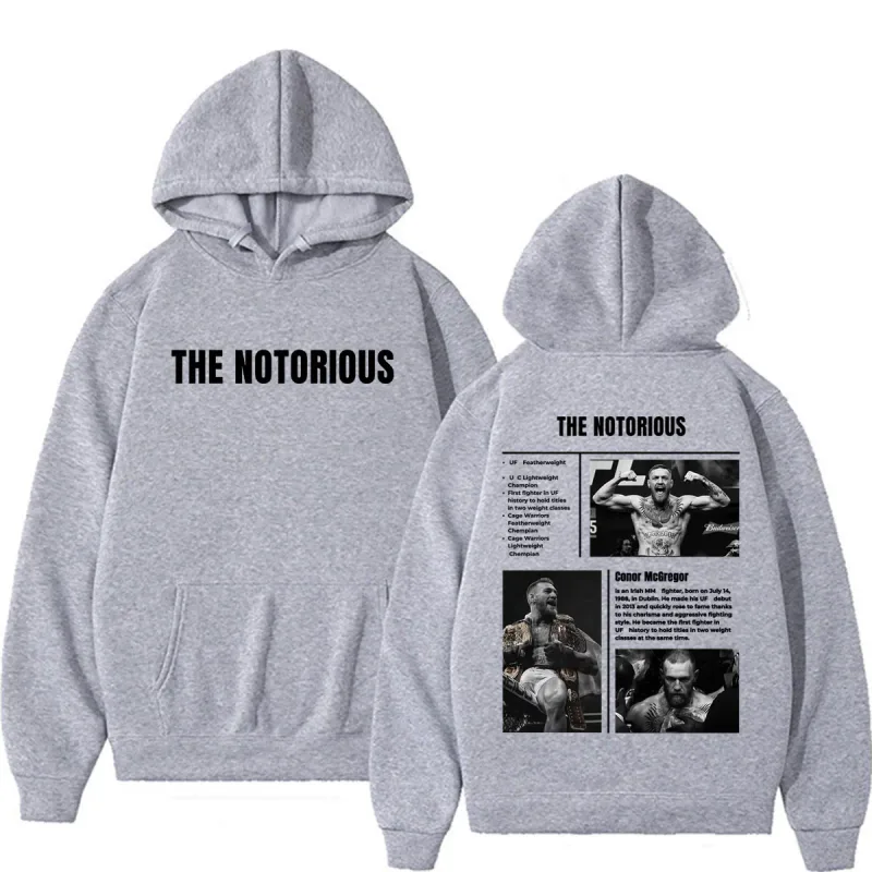 Limited The Notorious Conor McGregor Sweatshirts Men Women Violence Aesthetic Gothic Hoodies Autumn/Winter Long Sleeve Pullovers