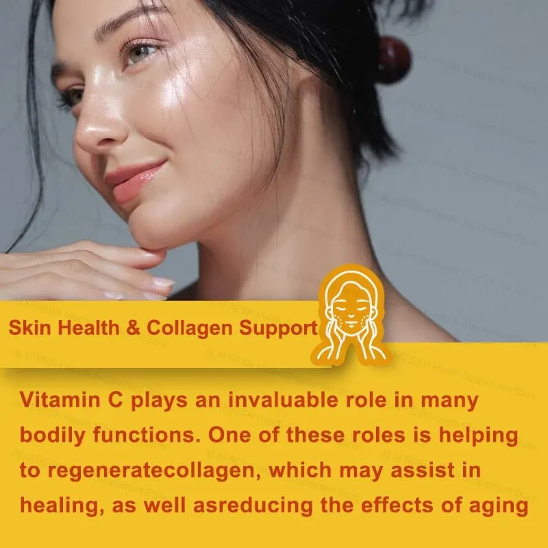 Vitamin C Capsules 1000 Mg -High Absorption - Antioxidant for Skin Support Collagen Immune System Health