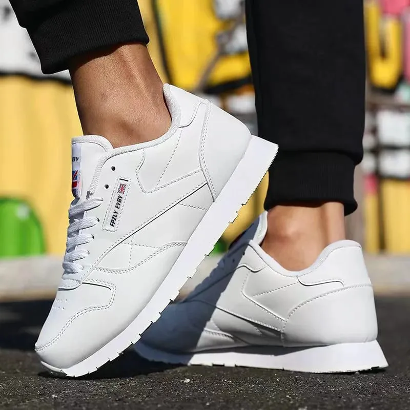 New Men's Shoes Spring Autumn Waterproof Walking Shoes Non-Slip Cushioning Men's Casual Leather Sports Shoes Men's Tennis Shoes