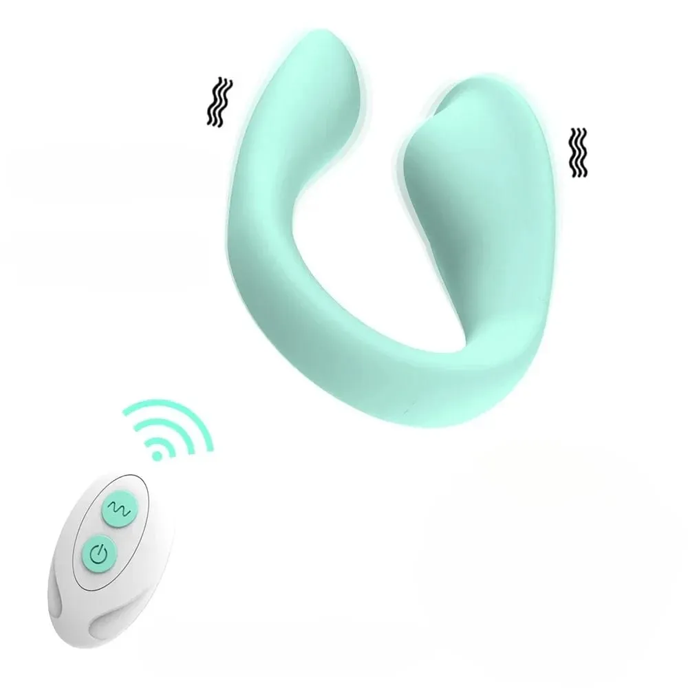 9 Speed U-Shape Wearable Vibrator Wireless Remote Dual Motors Clitoral & G Spot Stimulator Adult Sex Toy for Women