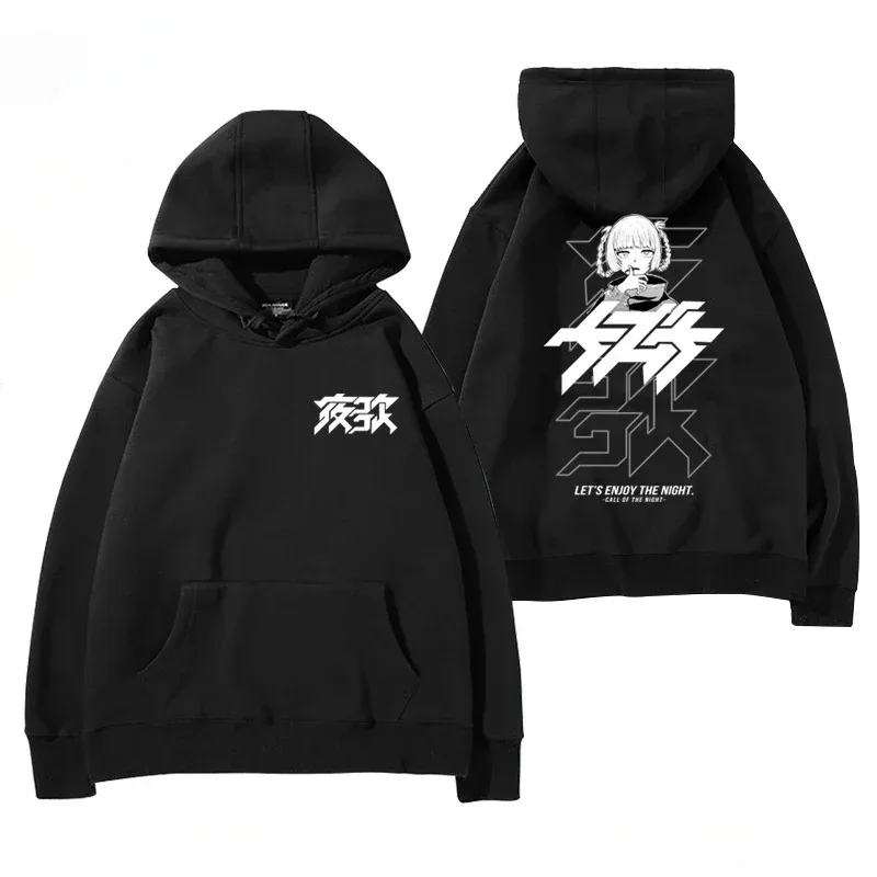 Y2K Anime CALL OF THE NIGHT Nazuna Nanakusa Funny Hoodie Hip Hop Graphic Sweatshirts Poleron Hombre Streetwear Harajuku Tracksui