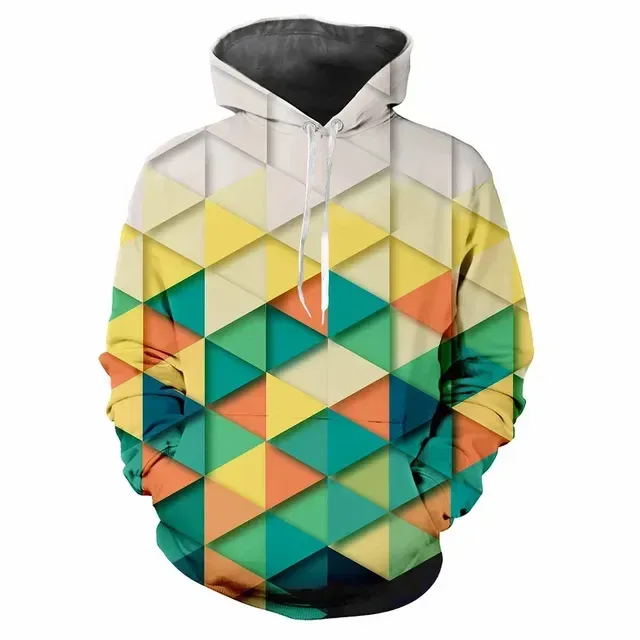 Fashion 3D Men's Colors Scottish Men's Hoodie Casual Printed Digital Hip Hop Personalized Hoodie Long Sleeve Tops