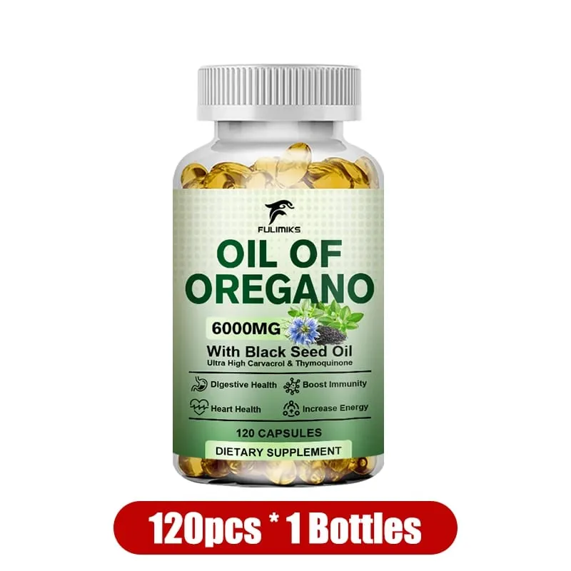 Buy 2 Get 2 Free! Oil of Oregano Supplement Immune Support Digestive Health Light Beige Improve Overall Wellness & Vitality