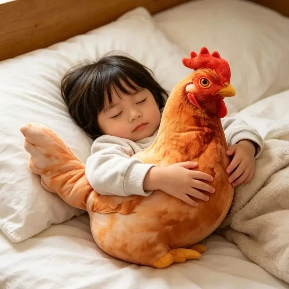 Plush Material Animal Body Pillow PP Cotton Filled 30cm Size Animal Cushion Doll Toys Soft Texture 35cm Chicken Pillow For Men