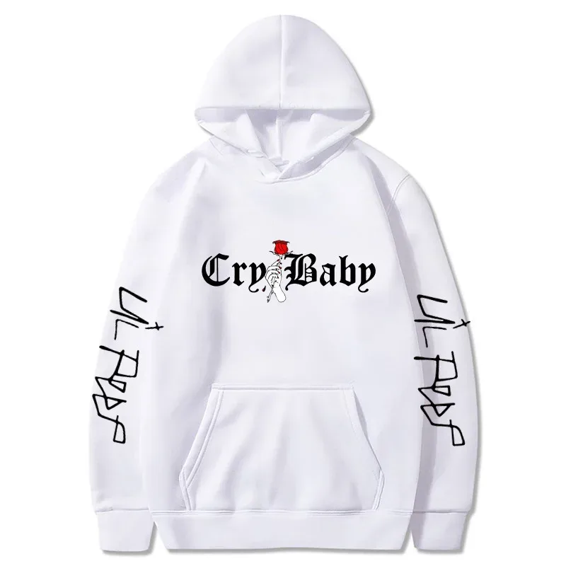 Men's Lil Peep Hoodie – Emo Rap Fan Pullover with "Lil Peep" Sleeve Text – Cozy Unisex Streetwear for Concerts casual Wear