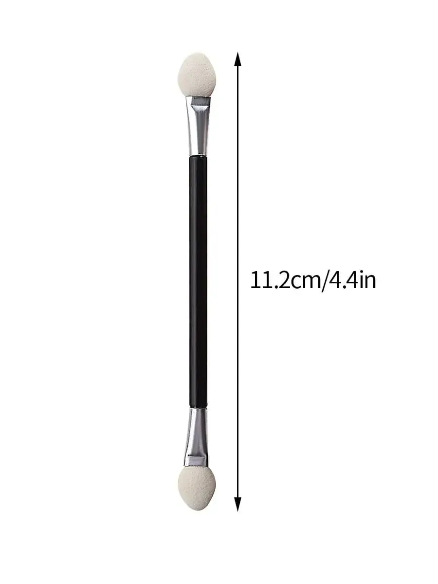 50ks oboustranných štětců na oční stíny Módní Užitečné Aplikátory s houbičkou s dlouhou rukojetí Lip Eye Brow Brush Beauty Makeup Tool