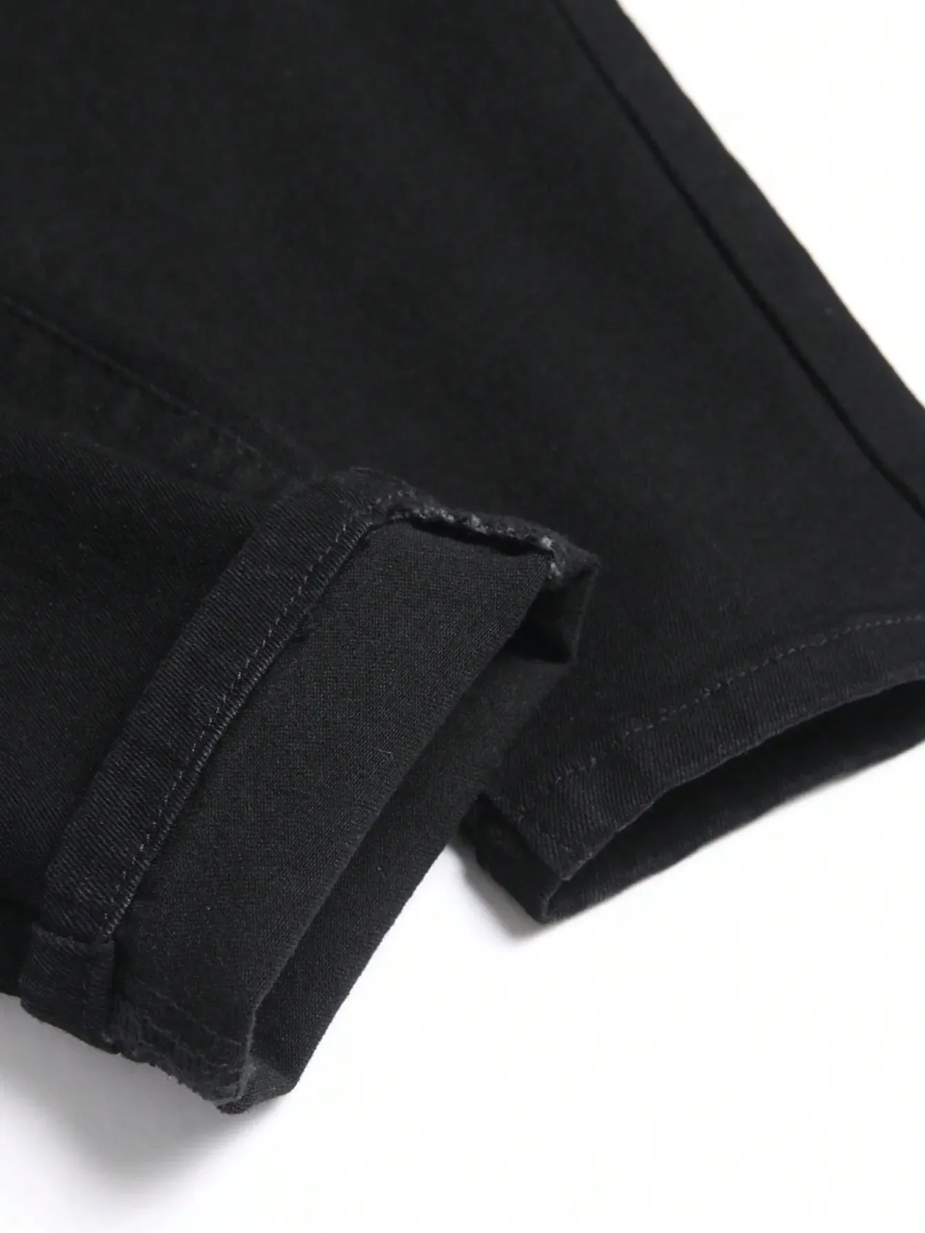 Men High Stretch Solid Black Denim Jeans Skinny Slim Fit Denim Pants Male Classic Casual Daily Business Streetwear Trousers