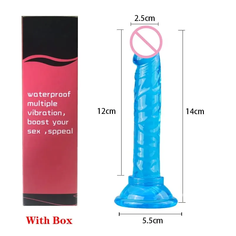 Realistic Dildo Strong Suction Cup Soft Crystal Jelly Dildo Penis Sex Toys for Woman Fake Dick Big Penis Anal Butt Plug Sex Shop