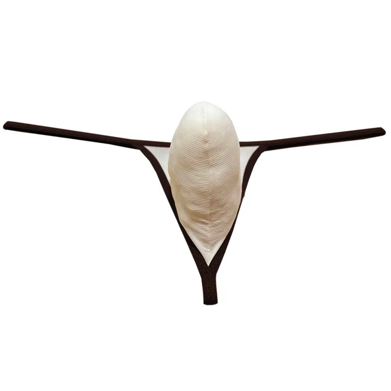 Men's Ice-Silk Thong Underwear No-Show Ultra-Thin Men Low Rise Thong G-string Breathable Lightweight Micro Briefs