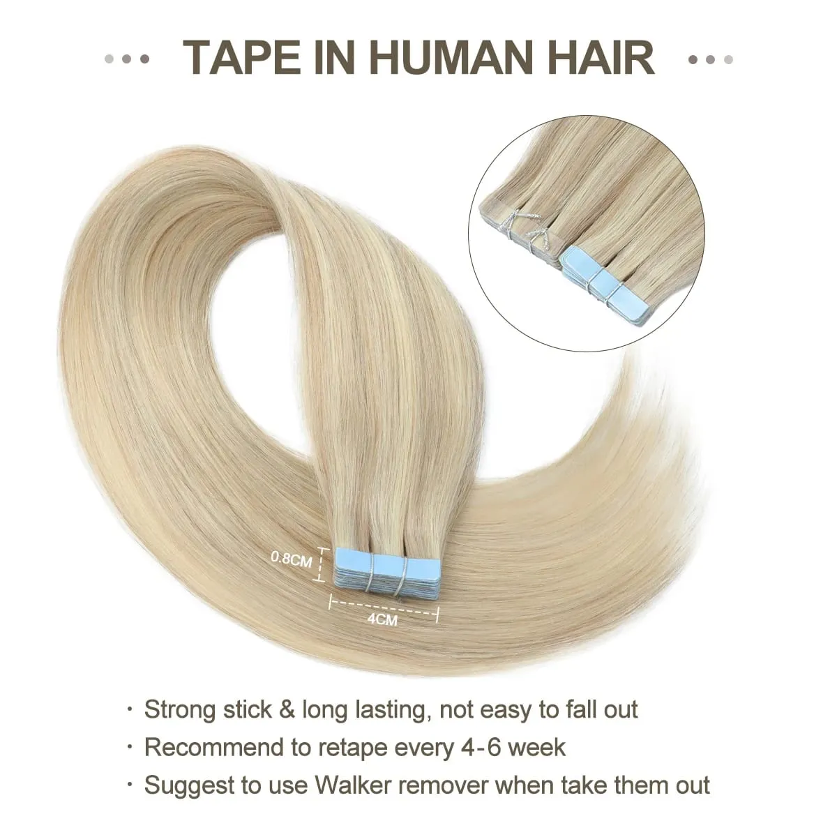 Tape in Human Hair Extensions Silky Straight Remy Skin Weft Tape Hair Extension 12-20 inch 20pcs/pack 1B Natural Black 30g for Add Volume