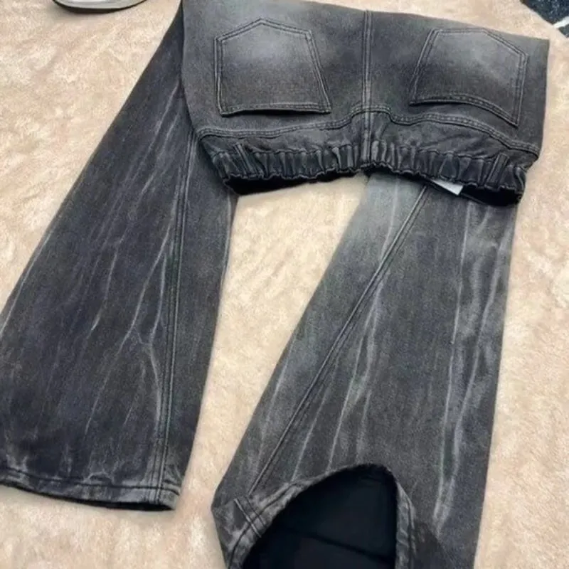 Quần Jean Nam Bông Tai Kẹp Dạo Phố Cao Cấp Dạo Phố Lightning Cắt Quần Denim Micro Bùng Lên Cong Phù Hợp Với Cao Cấp Mỏng Thẳng Mùa Xuân Mới — image 6