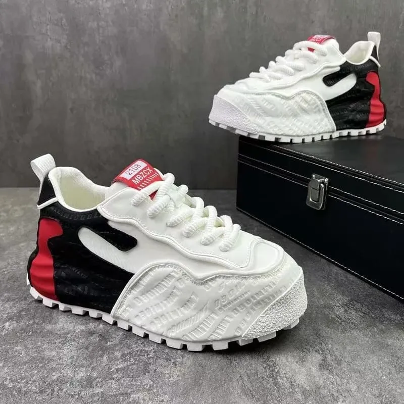 Fashion Men Shoes Casual Faux Leather Sneakers Brand Tenis Male Wedged Shoes Spring Summer Breathable Trainers Man Gym Run Shoes