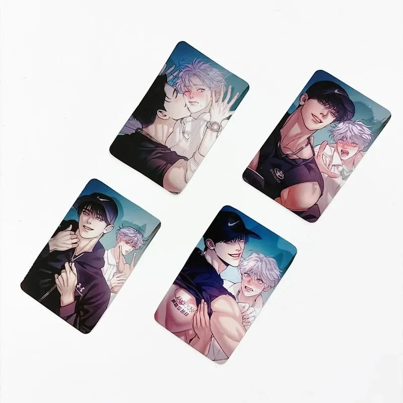 2-4PCS Korean Manhwa Lomo Cards Set Kang Dooshik Jin Jooha Korean BL Comic Couple Photo Cards Fans Decor Collection Gift
