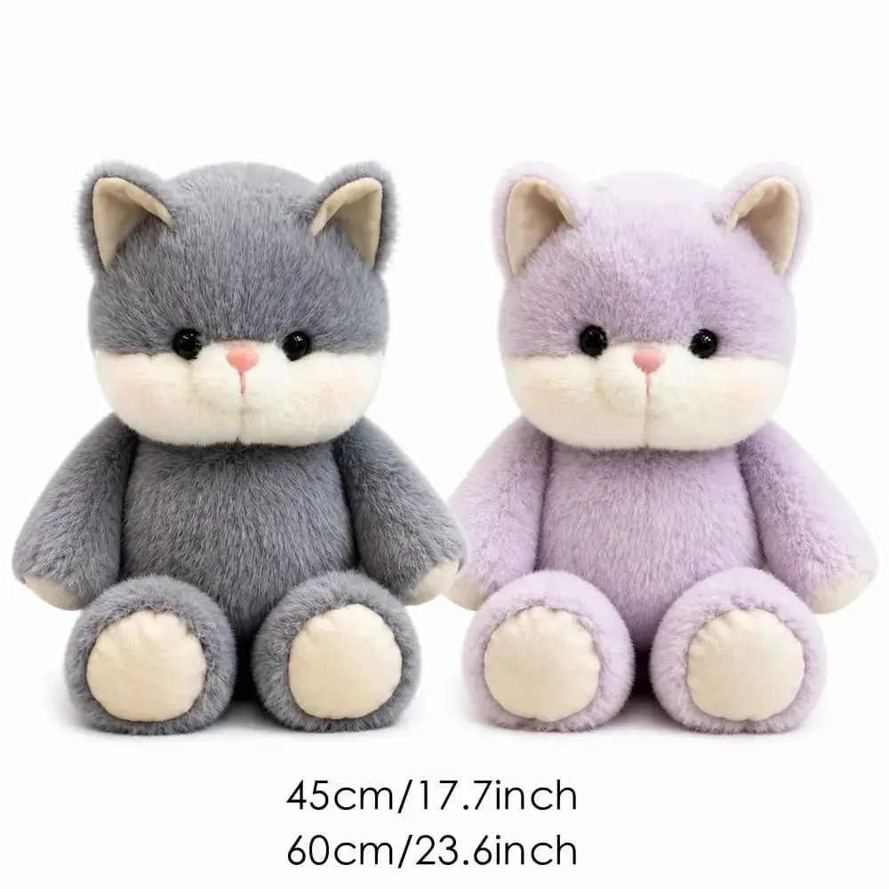 Creative Gift Soft Cat Stuffed Animal Plush Pillow Cute 17.7inch Plush Toy Emotional Support Cat Pattern Stuffed Toys
