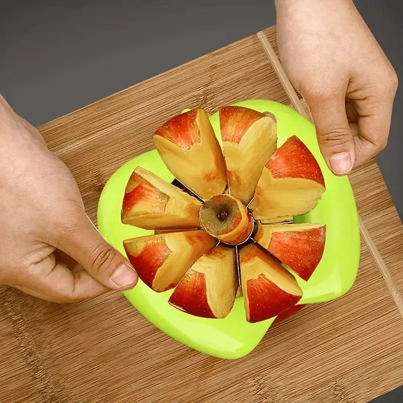 1pc Stainless Steel Apple Slicer - Manual Square Blade Kitchen & Dining Tool Ideal for Outdoor/Camping Outdoor kitchenware
