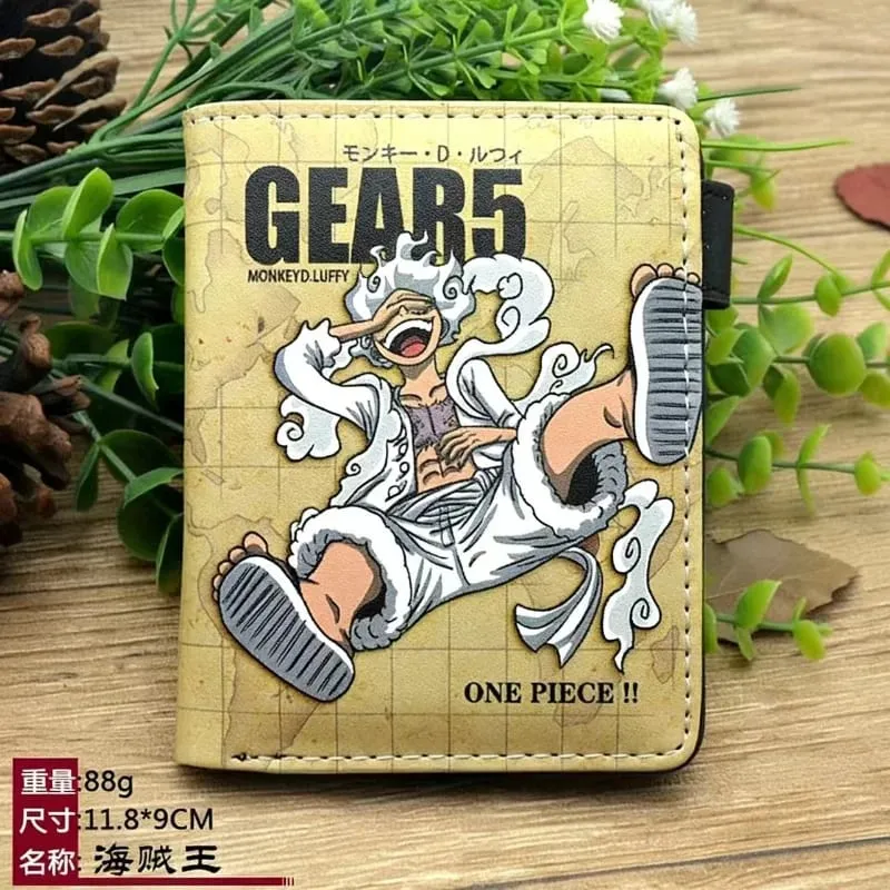 ONE PIECE Anime Luffy Bank Card Holder Wallets for Men Male PU Leather Credit Cardholder Case Purse Small Slim Thin Smart Wallet