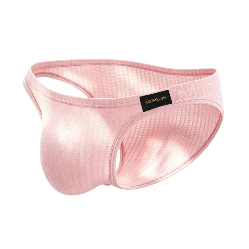 Men's Low‑Rise Briefs, Vertical Striped Sheer Mesh Underwear, Nylon Elastane Stretch Pouch Underpants for Daily Wear